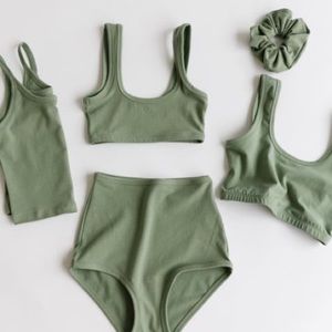 RARE ARQ wide strap bra celadon green - discontinued color